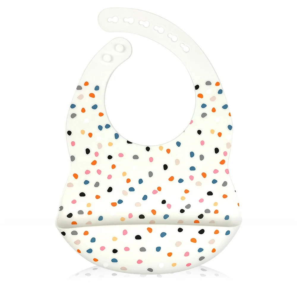 Metgala Custom Logo Various  Printed Patterns For Children Silicone Bib Easily Girls Boys  Baby Bibs Silicone For Feeding