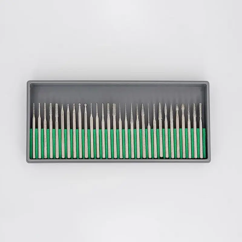 Alloy emery grinding head jade carving polishing grinding needle diamond grinding rod 3MM handle set