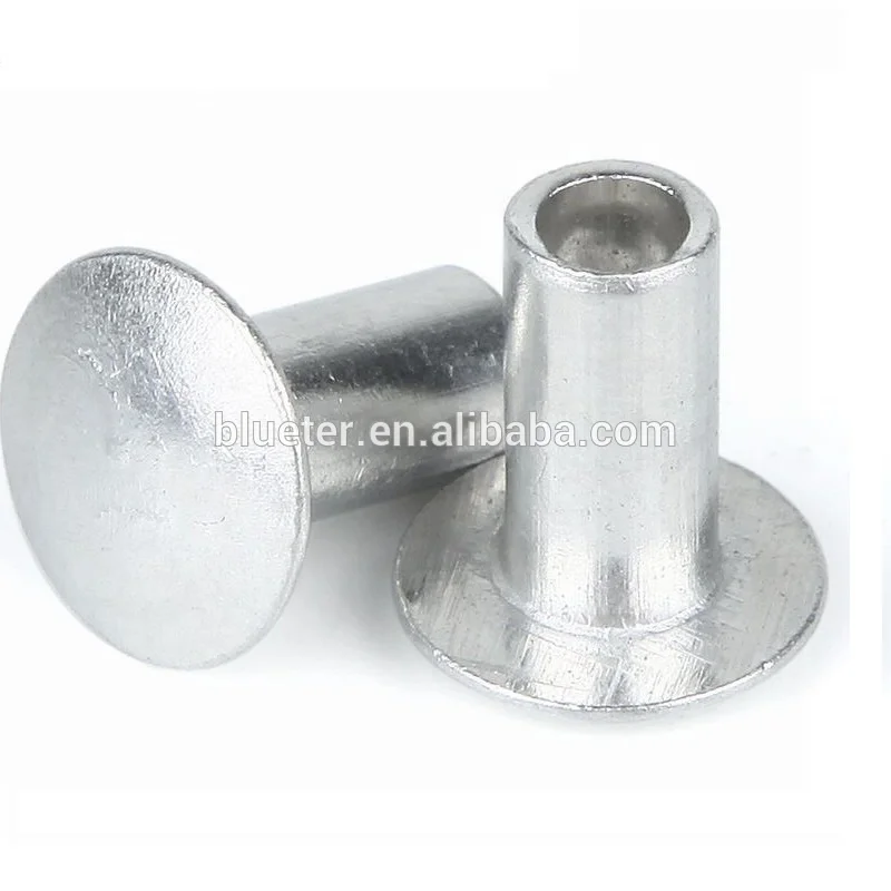 Aluminum alloy 2A10  2117 7075 6082  5052 oval / truss head semi tubular full hollow rivet DIN 7340 for car
