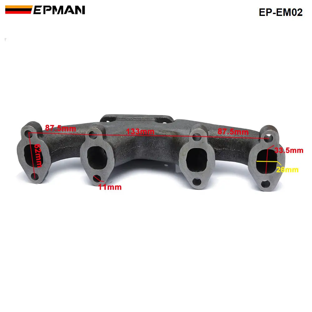 EPMAN T3/T25 Cast Engine Turbo Exhaust Manifold For VW Jetta Golf Passat Beetle MK3 8V SOHC EP-EM02