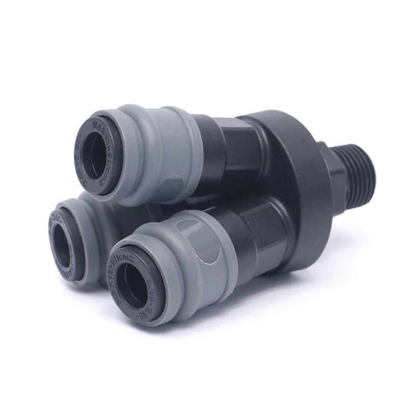 Hot Selling Polypropylene PA Nylon Female Quick Cam Fitting Nylon Three Forks Pipe Fittings