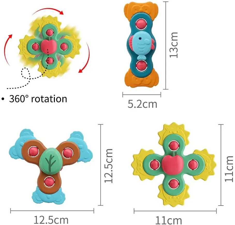 Suction Cup Spinner Toys, Simple Dimple Fidget Toys with Suction Cup Silicone Flipping Board Release Stress and Anxiety Kids