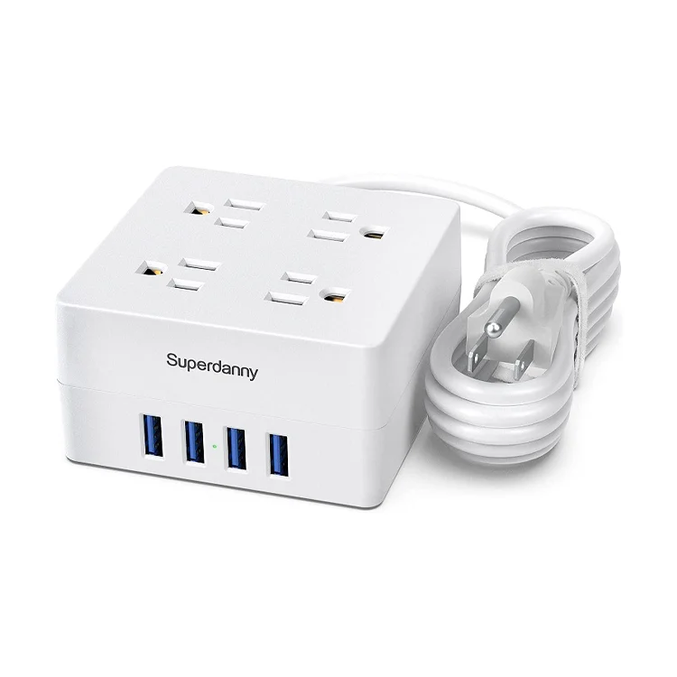 Amazon горячие продажи электрическая вилка с 3 зубцами smart 4 пролонгации гнезда usb сетевой фильтр для защиты от перенапряжений