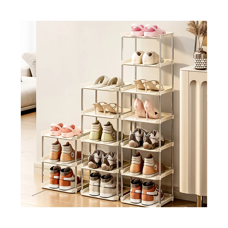 Wholesale Foldable Collapsible Shoe Rack Shoemaker Organizer PP+PET Plastic Bedroom Furniture for Kitchen & Wardrobe