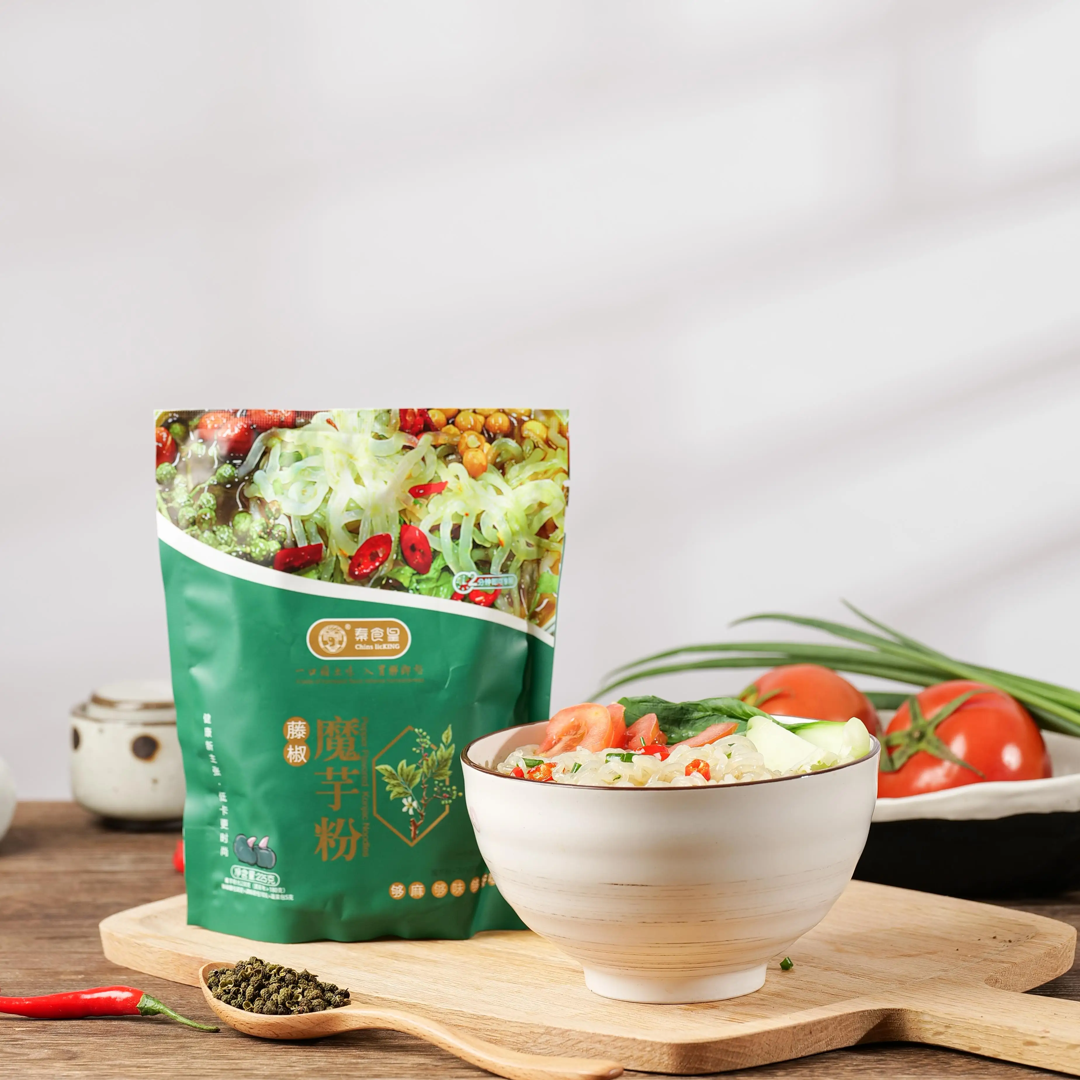225g New flavor Instant food Rattan pepper flavored  Konjac  noodles  pepper spicy Low fat low calorie