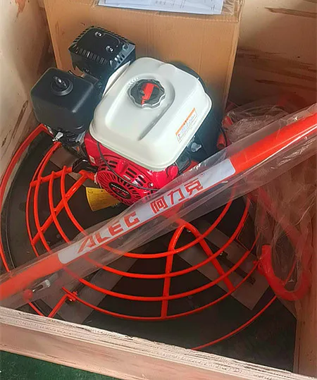 Construction Tools Mini 1000mm Working Diameter Heavy Type Gasoline Walk Behind Road Smoothing Finishing Concrete Power Trowel