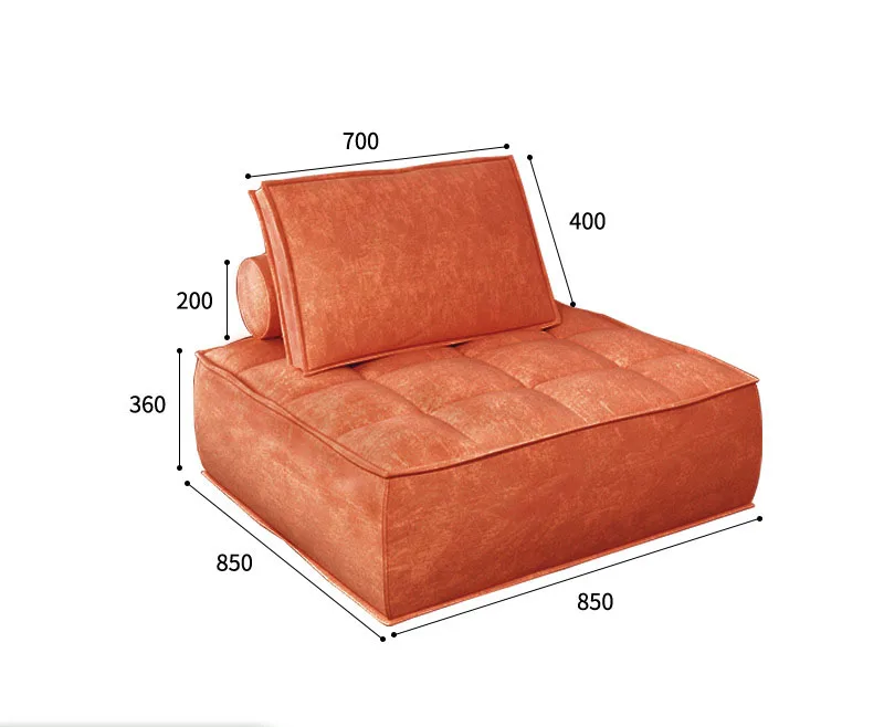  Wholesale Living Room Furniture Fabric Square Rebound Sponge Corner Sofa Modern Lazy Lounge