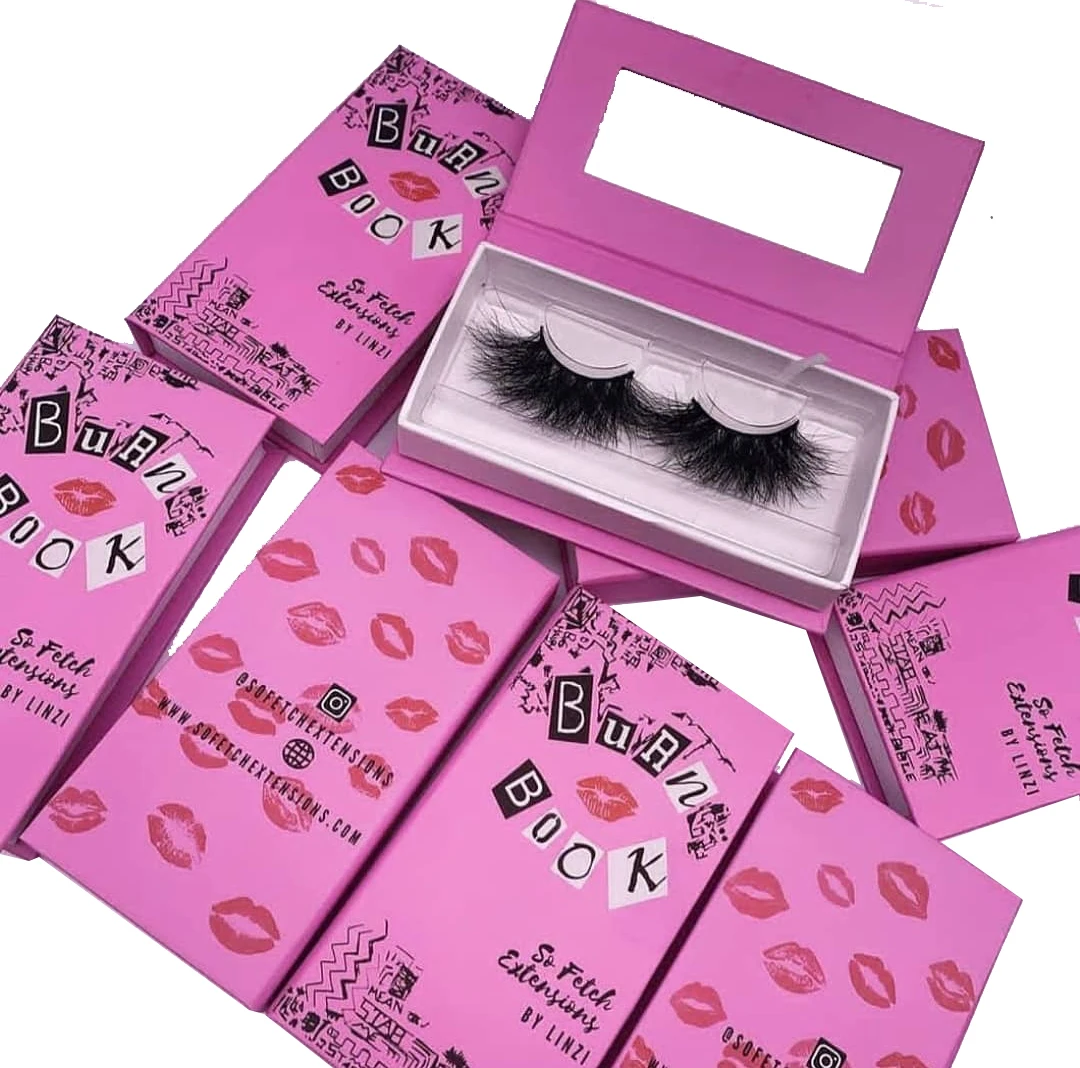 
Wholesale custom your own package white black pink rose gold eyelash packaging box with logo 