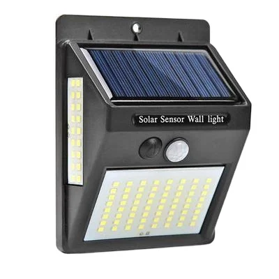 3Mode Waterproof 100 LED Solar Motion Sensor Lights Outdoor Sunlight Solar Powered Street Wall Lamp for Garden Decoration Light