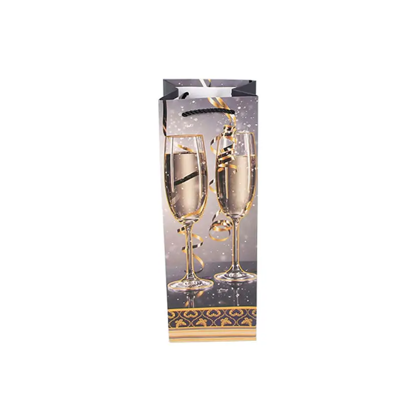 Kairui Personalized Recyclable Premium Custom Paper Gift Bags With Handles For Red Wine Packaging