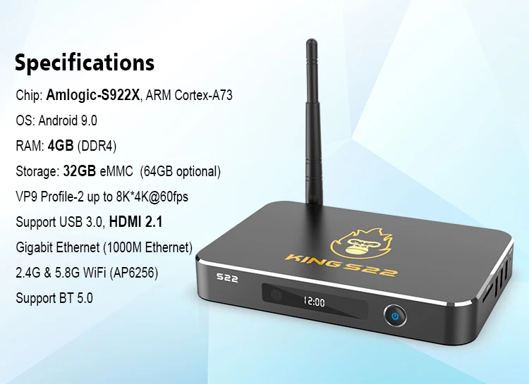  Телеприставка Zoomtak Amlogic S922x Android 9 1 TV