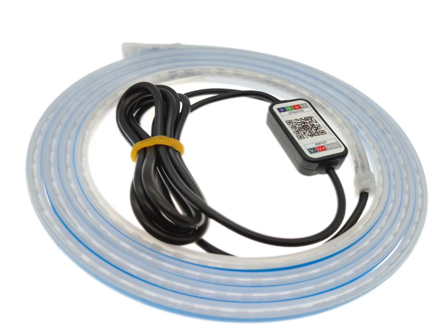 Remote Control Multifunction RGB Car Hood Light Start-scan Flexible DRL Strip with Flow Turning Double Flash Headlamp Bar