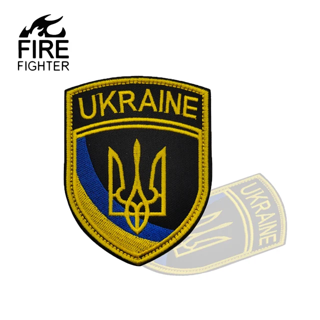 Легко сочетается с национальной эмблемой украинского флага нашивка вышивкой тактические нашивки для одежды сумок шляп