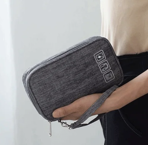 SW Electronic Accessories Organizers Bags Travel Data Cable Portable Gadget Pouch Bag for Hard Drives Cables Phone USB SD Card