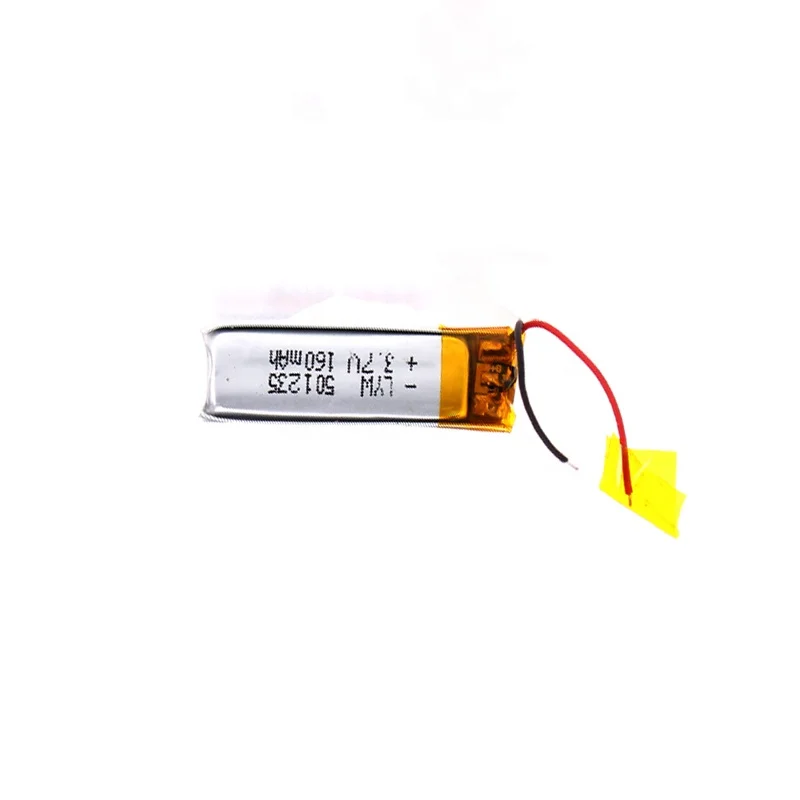 3.7 V 170 mAh Rechargeable Lithium Polymer Battery 501235P