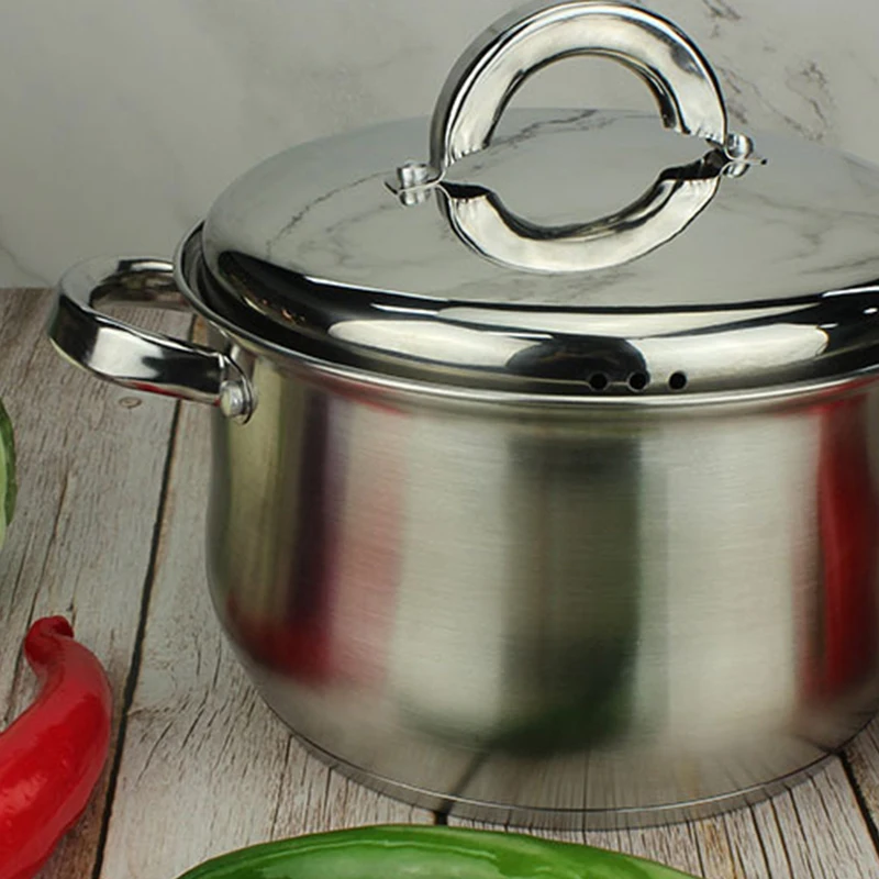 6 Pcs Stainless Steel Kitchen Casserole cooking pot set cookware set tableware Soup Pot With Lid Hotpots Sauce Pan