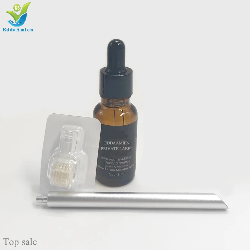 Natural Eye Brow Eyebrow Growth Liquid Lash Boost Enhancer Growth Serum Private Label Eyebrow Serum With Derma Roller