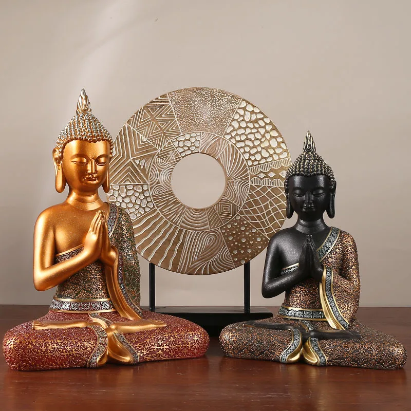 Customized Thai Buddha Statue Resin Sculpture Hot Selling Wholesale Price Home Decoration