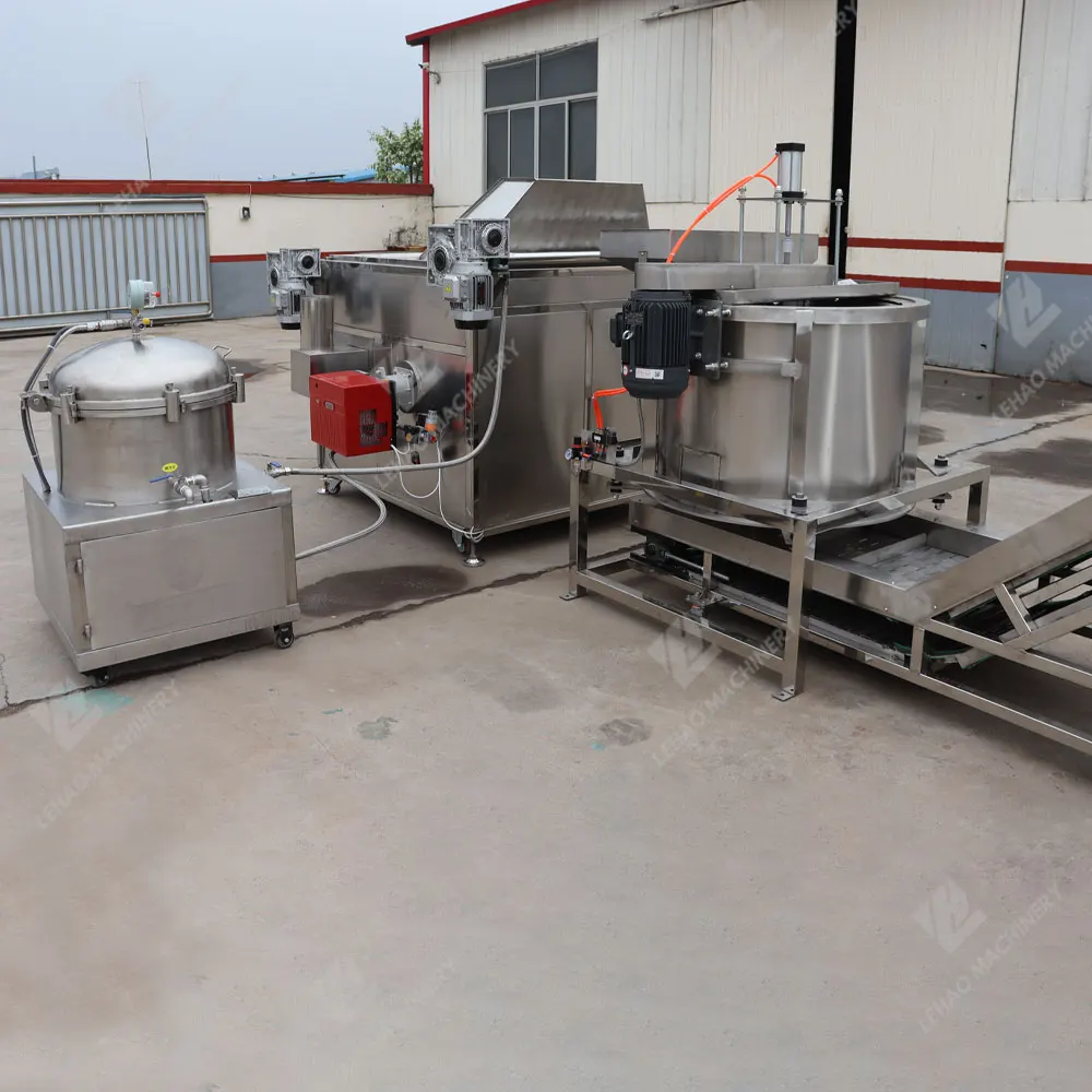 Large capacity broad beans peanut deep frying production line nut corn cashew nut fryer machine
