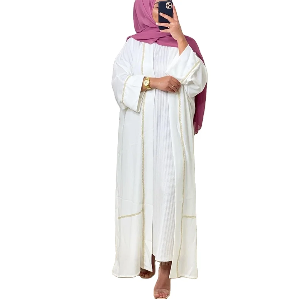 Custom Dubai Middle East patchwork Cardigan gown LR415 An Islamic Muslim robe worn by women