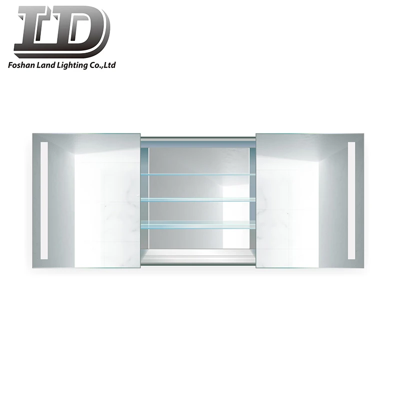 Side Storage Shelf Floating Vanity Wall Mounted Mirrored Bathroom Cabinet