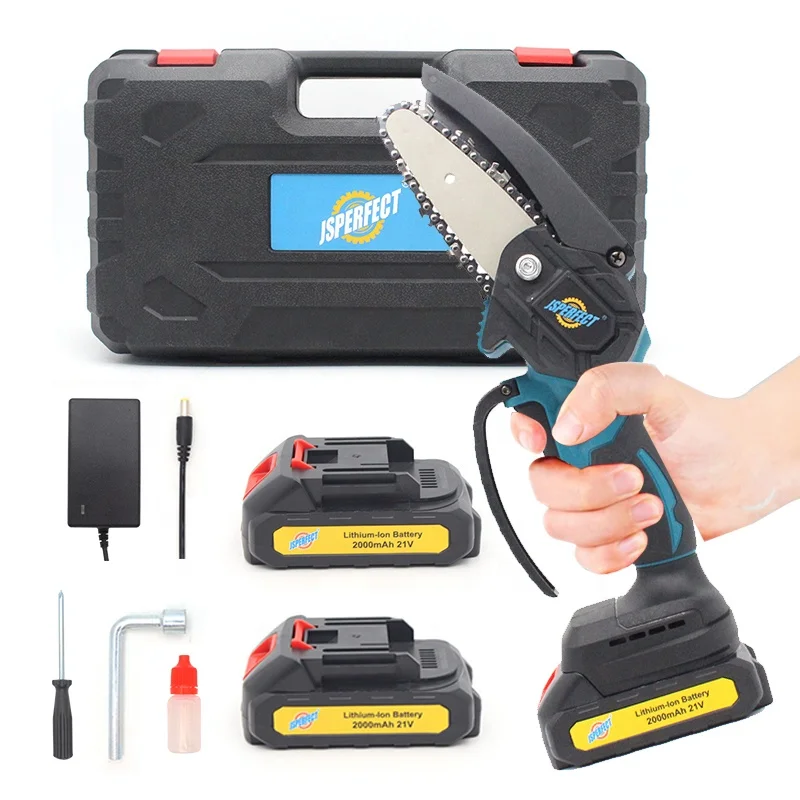 JSPERFECT portable from factory in China brush motor cordless mini chainsaw