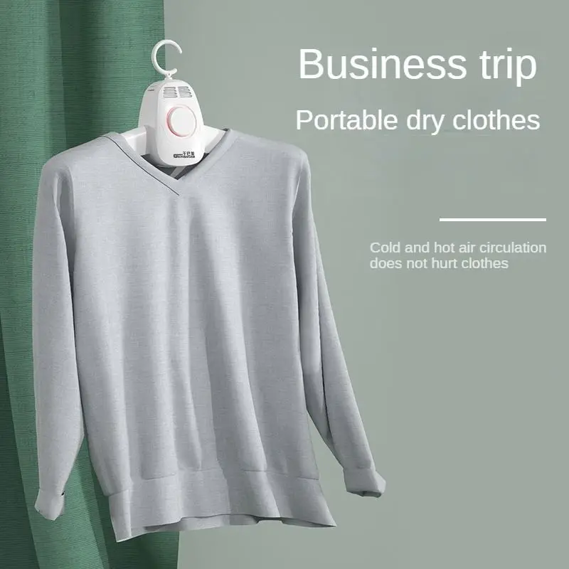 Portable Electric Mini Hot Air Clothes Dryer Rack Intelligent Hanger Foldable Machine Dryer Travel Clothes Dryer