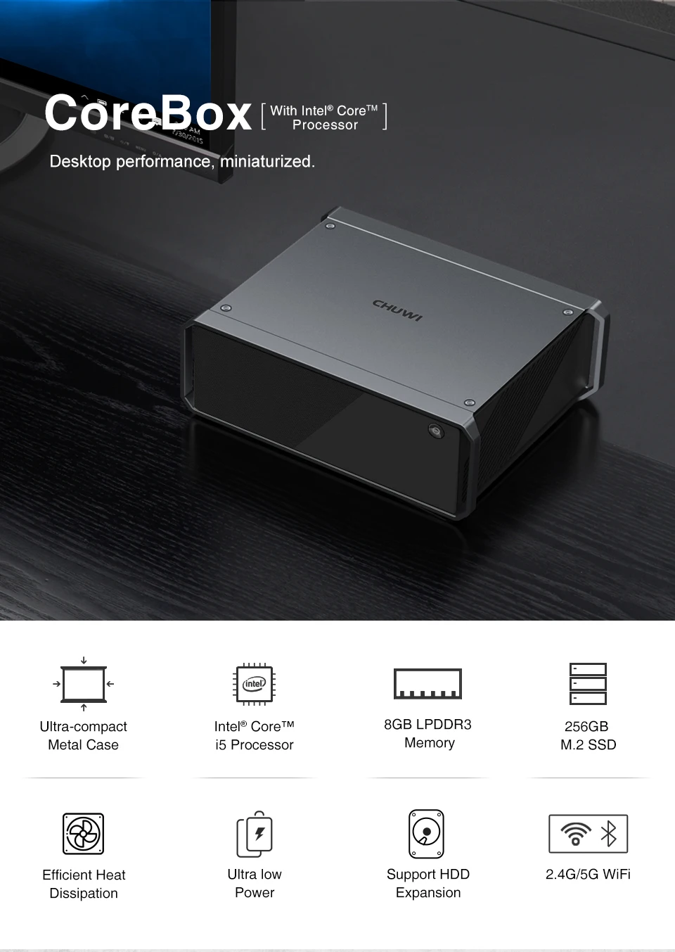 CHUWI Intel Core i5-8259U, Powerful Working Station Mini Pc Sfp Rtx 2060 Mini Gamer Pc Minipc Gtx Mini Pc Gamer Gtx 1650