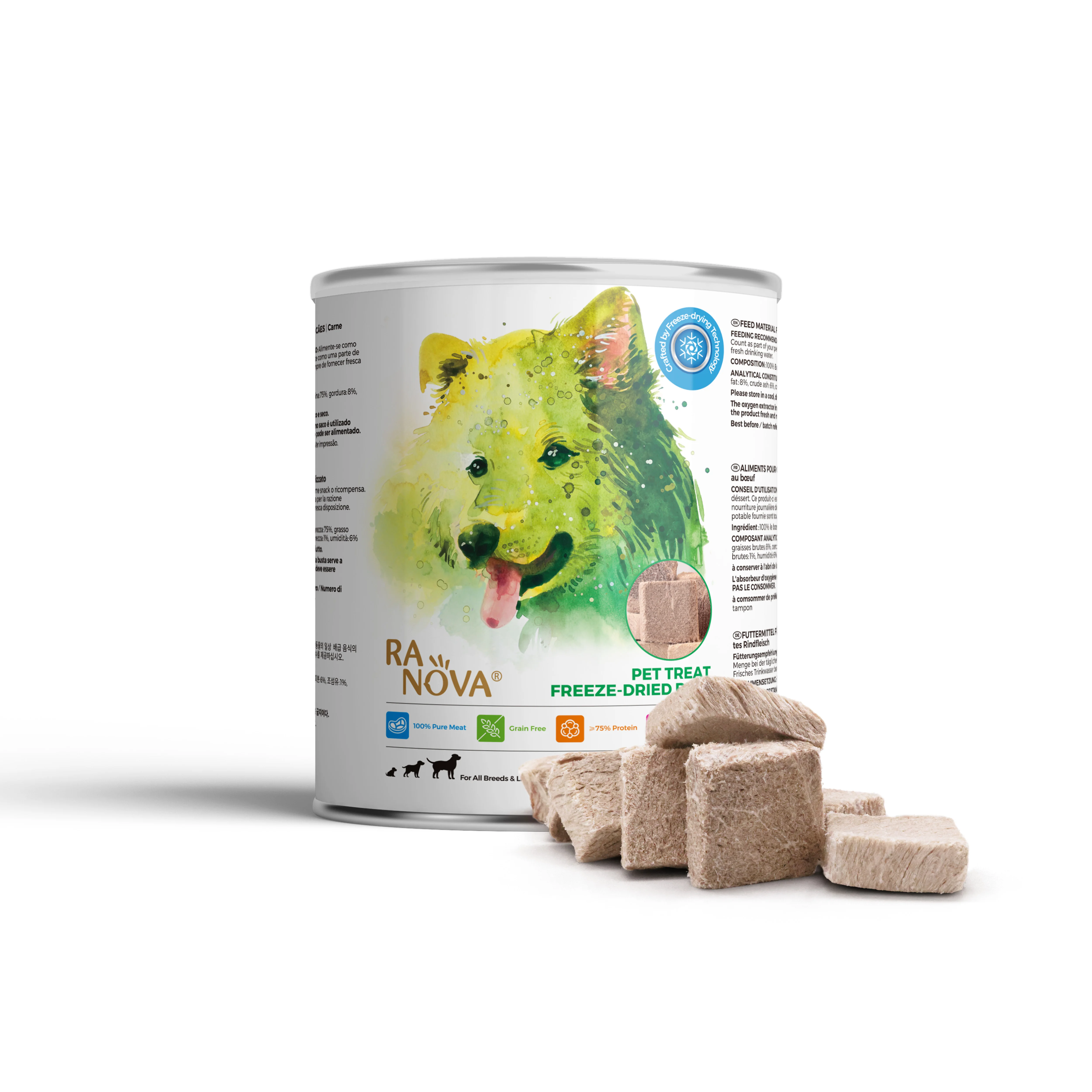 OEM ODM manufacturer freeze dried raw beef meat for adult dogs food freeze dried dog treats