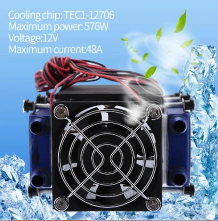 Dc12V 34A 576W 8 Chip Aluminum TEC1-12706 Low Noise Peltier DIY Thermoelectric Cooler Refrigeration Tool Pet Bed cooling kit