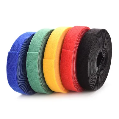 Manufacturer Wholesale Colorful Hook Loop Back to Back Tape Roll Heavy Duty Cable Tie