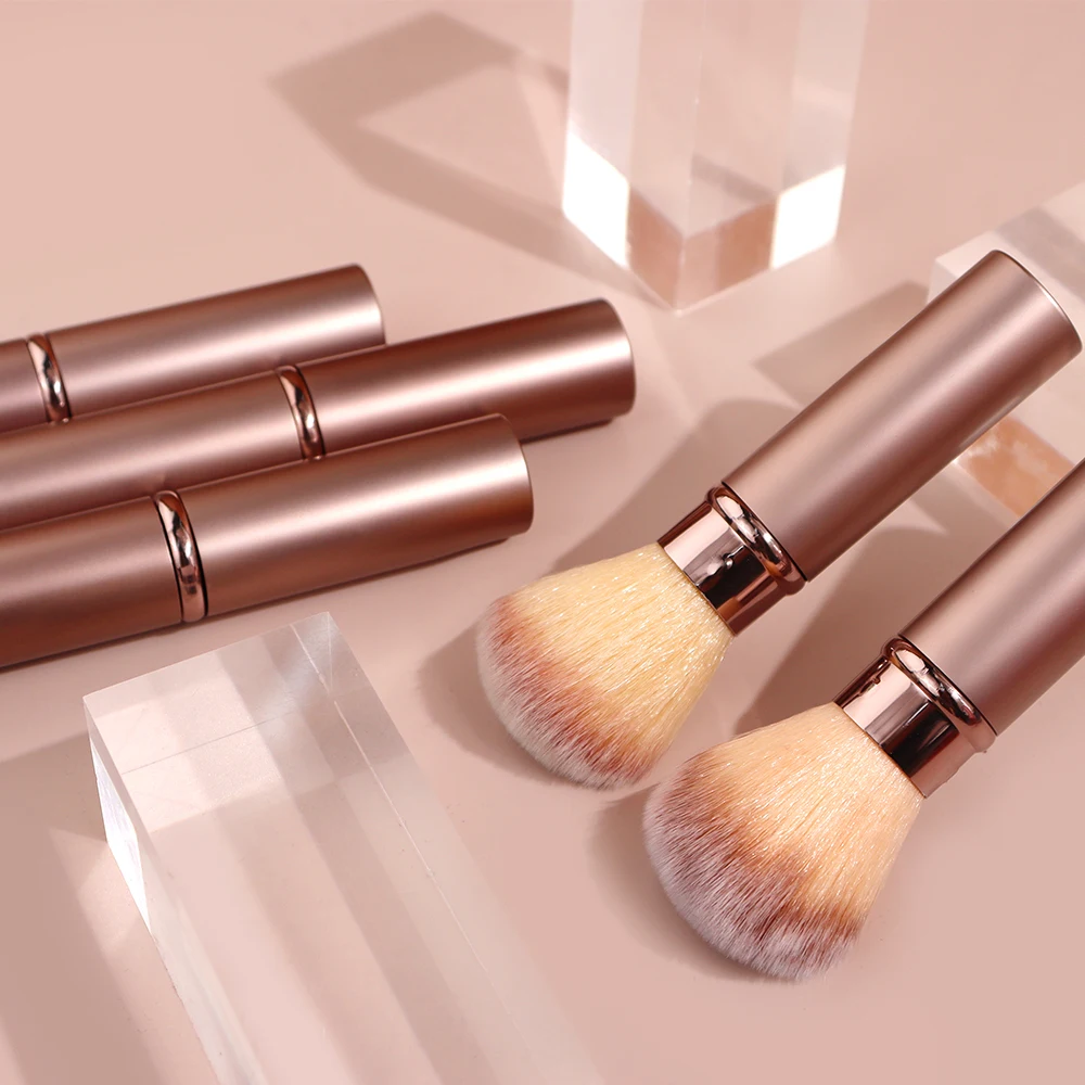 Beauty Planet Hot Sales Portable Rose Gold Makeup Brushes Single Makeup Brush Professional Retractable Kabuki Makeup Brush
