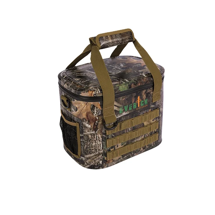 Custom Printed Portable Large Insulated Backpack Thermal Lunch Cooler Bag Military green