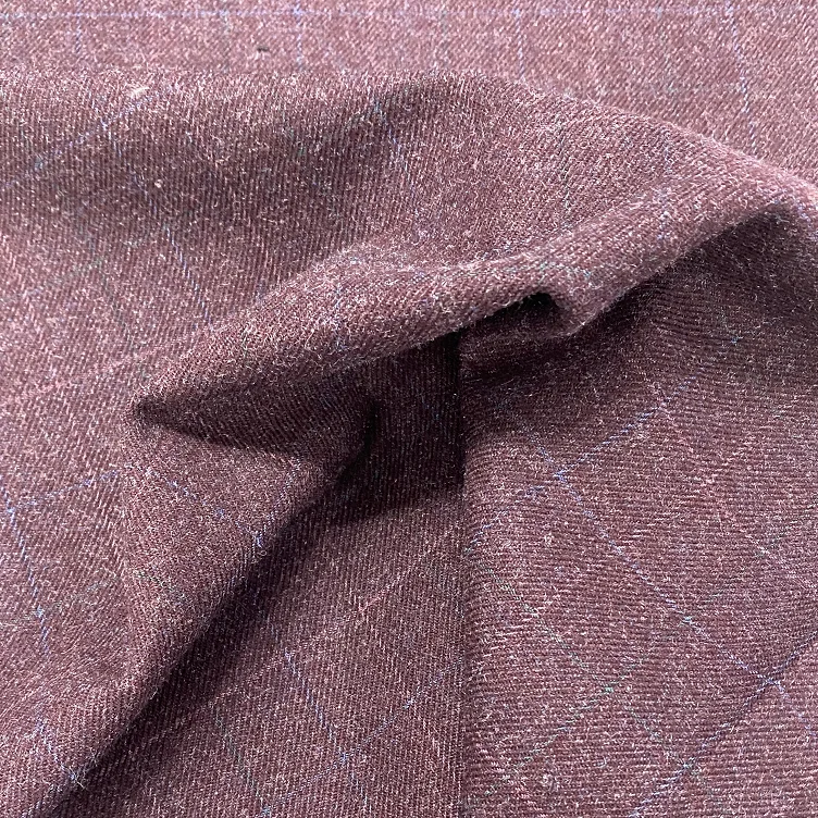 High Quality Wholesale Polyester  Rayon Woolen Coat Fabric For Men One Side Brush Fabric Flannel Fabric