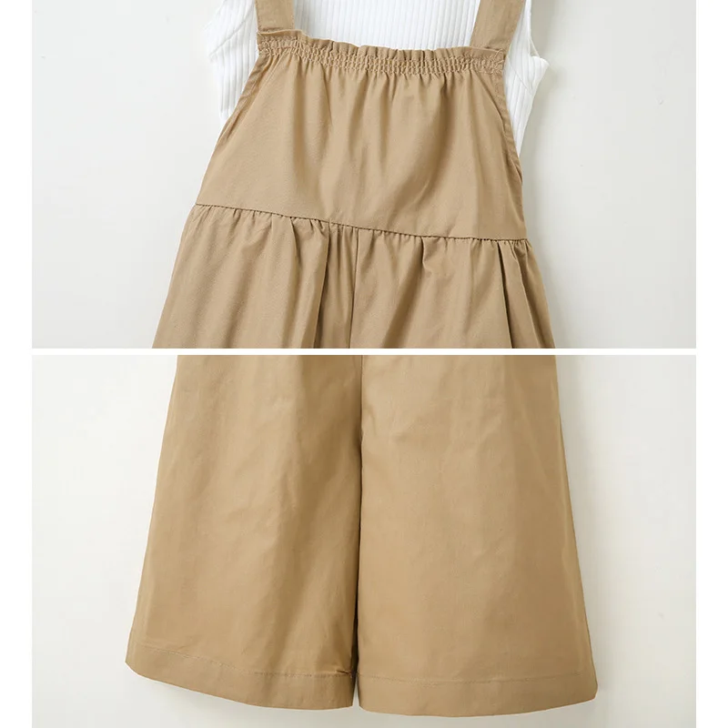 Summer Teenage Girl Clothing Sets Tops Overall 2 Pcs Children Outfits Fashion Kids Costume Casual Baby Clothes Boutique Suits