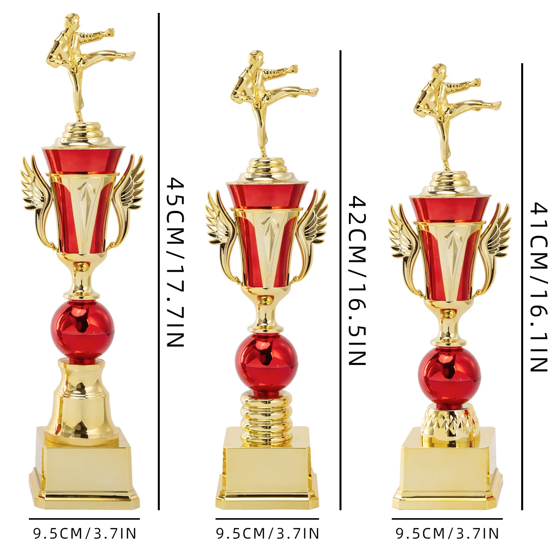 Hot sale taekwondo karate trophies martial arts trophy plastic big trophy cup award for events competitions winners champions