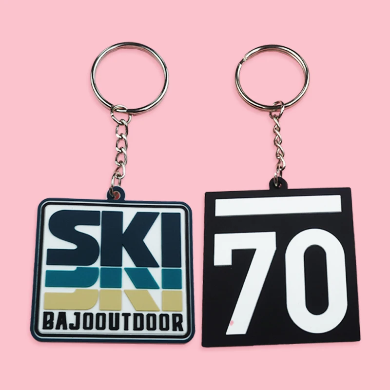 Personalized key chain custom logo silicone keychain pvc key ring rubber key chains
