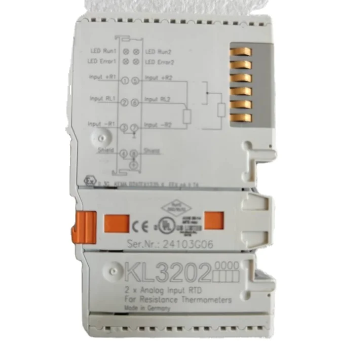 Top Agent 100% New original Brand kl3202 2-Channel Analog Input Terminal pt100 Available PLC Supplier