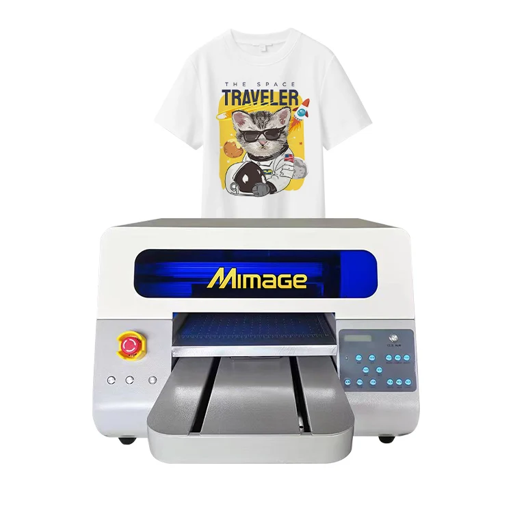 Automatic Flatbed A3 DTG Direct to cotton Garment Textile t shirt digital printing machine on clothes Printer