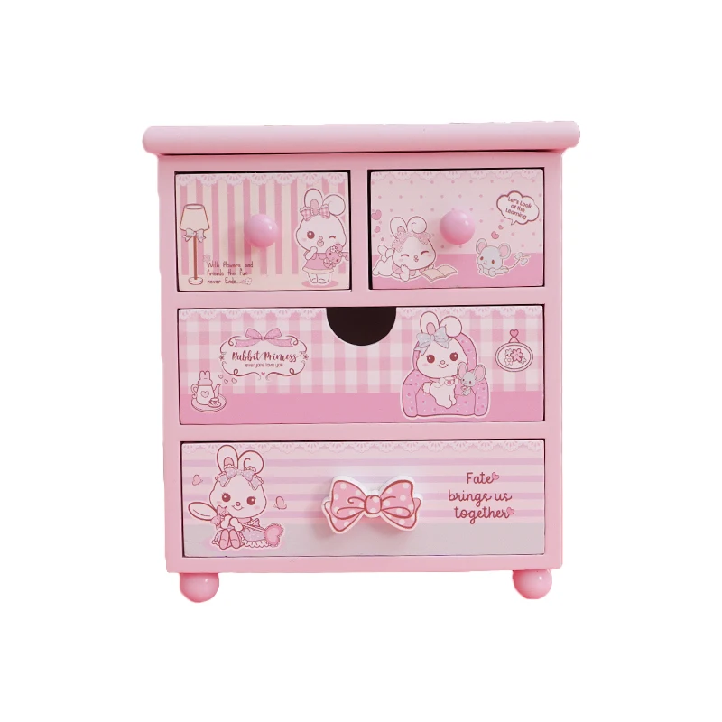 
High Grade Small 4 Drawer Jewelry Organizer Gift Box 