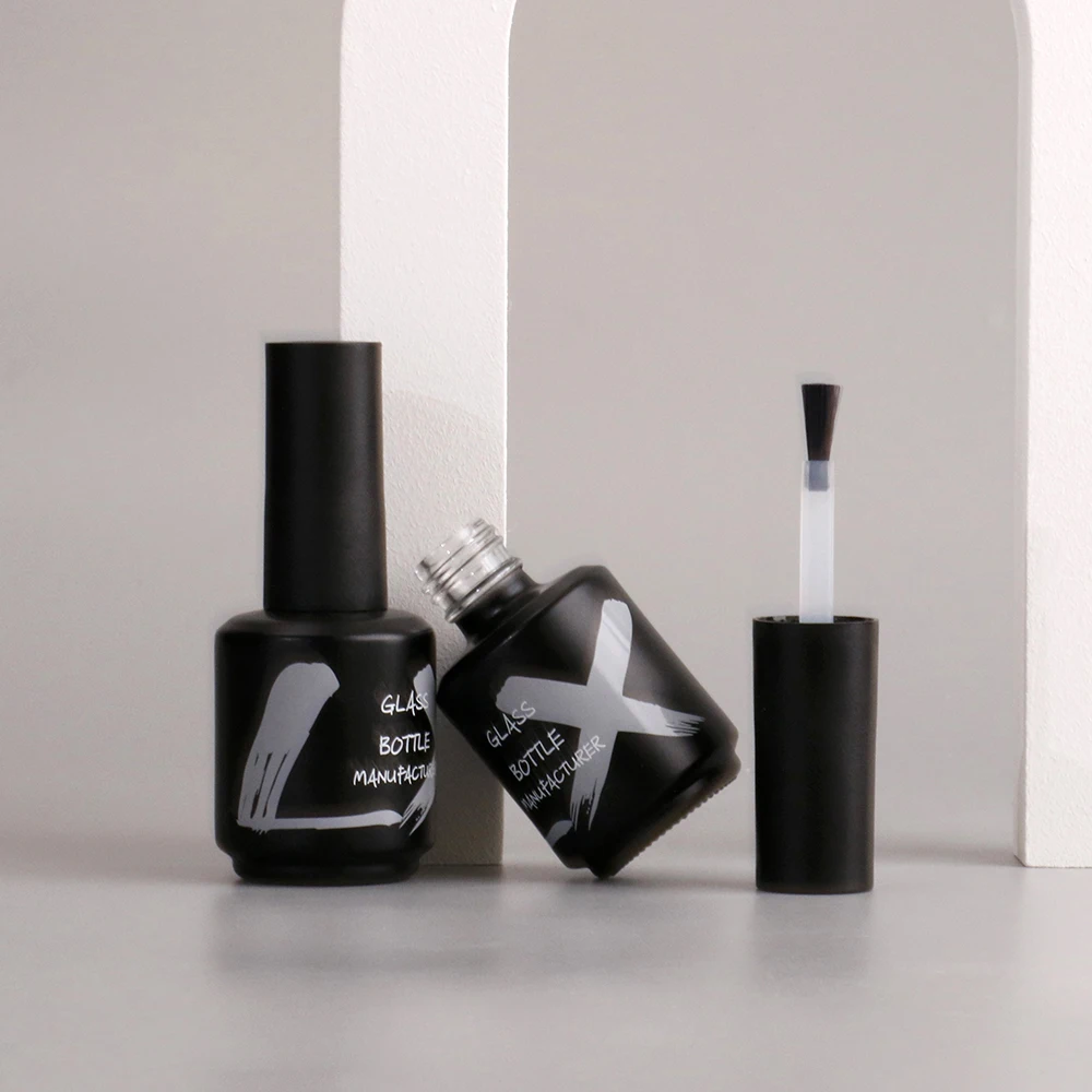 Custom nail polis bottle 15ml glass  filling machine gel polish bottle 15ml nail polish bottle packaging