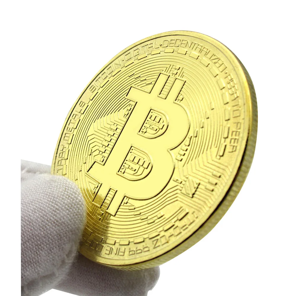 
Двухсторонняя сувенирная Золотая монета, изготовленная на заказ металлическая сублимационная памятная монета Биткоин для продажи 