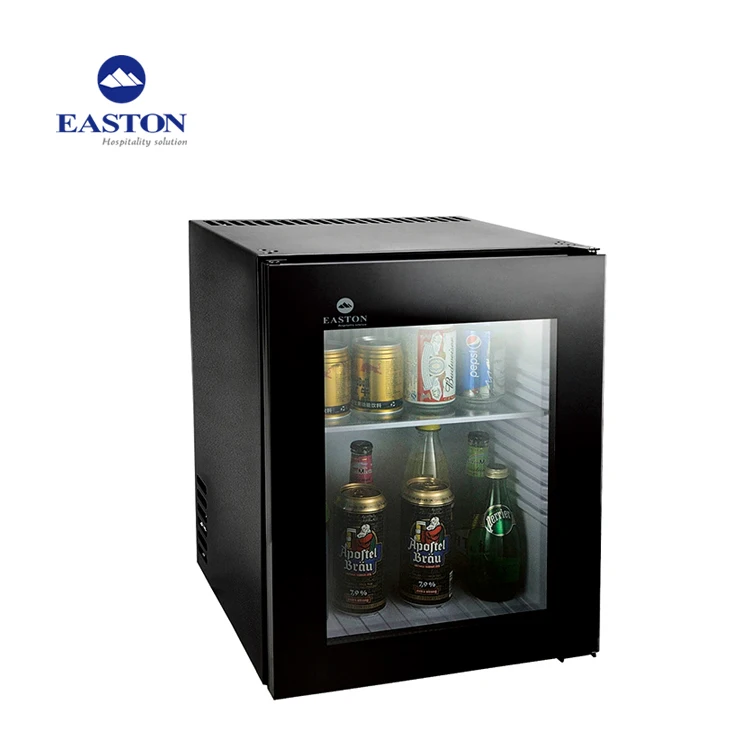 Поглощающий мини-холодильник Easton 40 л для гостиничных комнат со стеклянной видимой дверью роскошные поглощающие