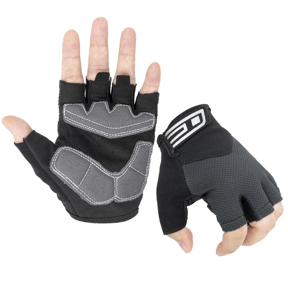 Outdoor Riding Anti Slip Sports Half Finger Cycling Gloves with Shock-Absorbing Pad