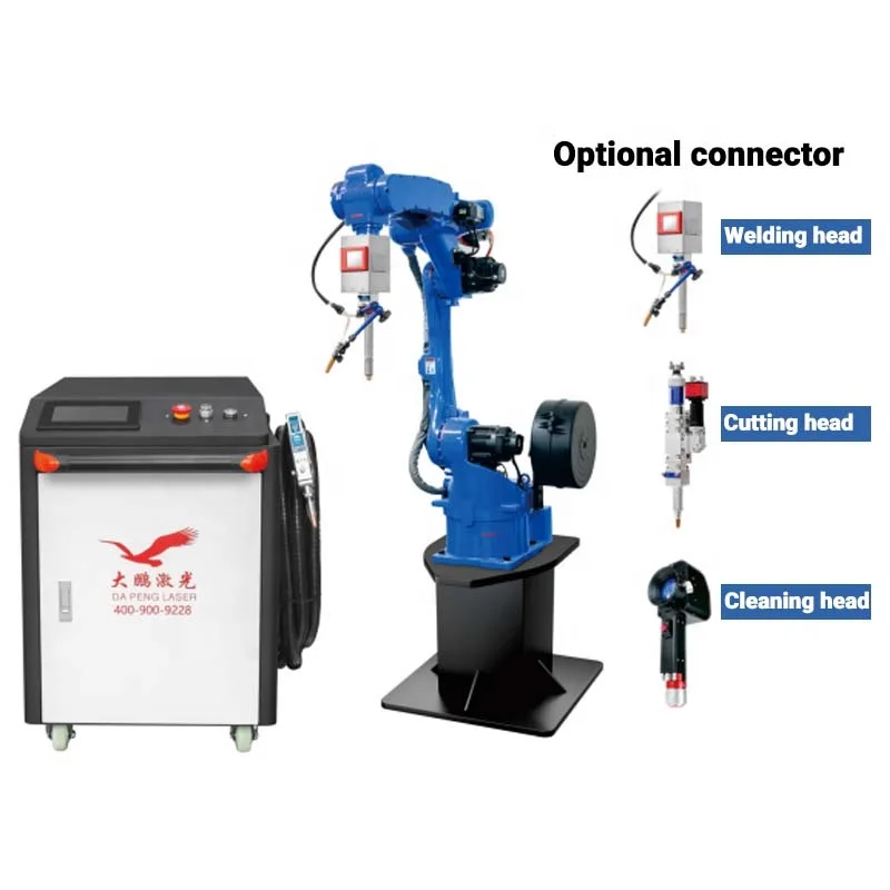 Automatic Laser Welder 6 Axis Robot Arm Stainless Steel Fiber Laser Welding For Metal Aluminium