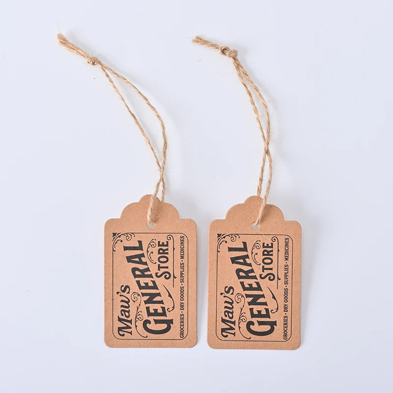 Custom Swing Tags Luxury Garment Printed Logo Name Hanging Tag Personalised Clothing Hangtags Kraft Paper Hang Tags