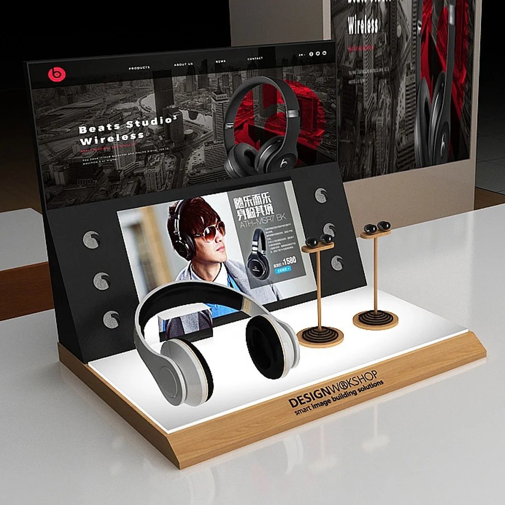 Custom Design Acrylic PC Accessories  Wireless Bluetooth Headset Display  Holder Stand Rack Rgb Headphone Stand