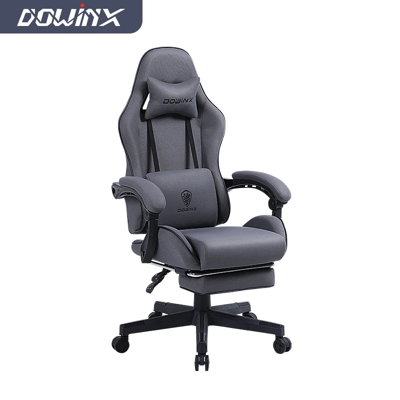 Hot Selling Ergonomic Cheap Fabric Custom Logo Recliner PC Gaming Chair with Footrest