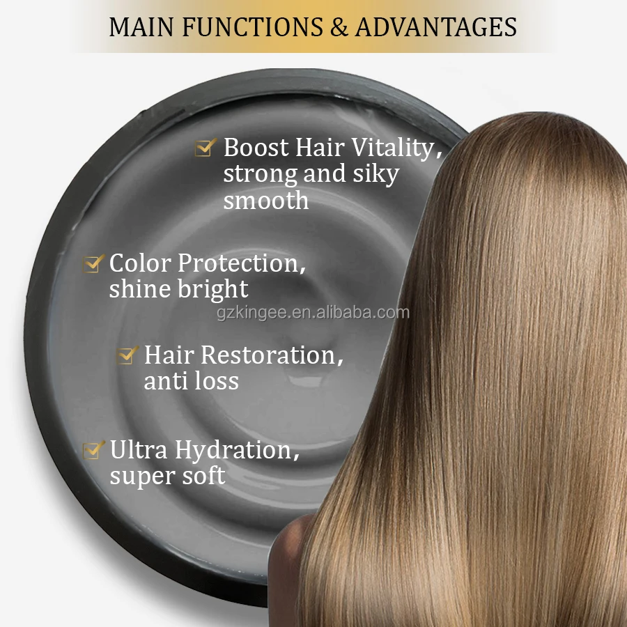 2022 New Bio Caviar Hyaluronic Acid Hydration Hair Mask Anti Loss Damage Hair Repair Treatment Shine 1000ML