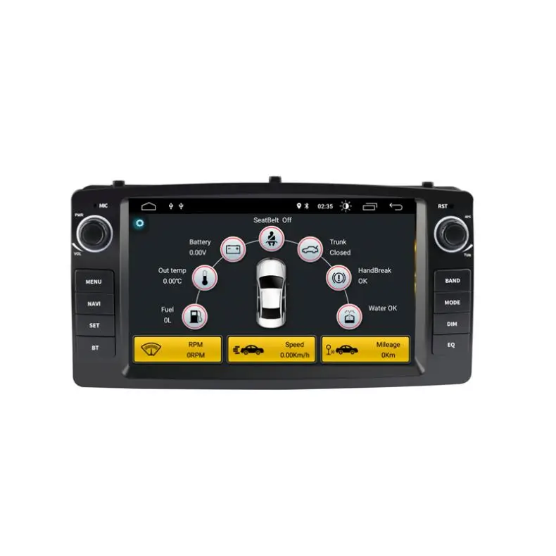 For Toyota Corolla E120 2000-2006 byd f3 lcd touch screen car dvd monitor player gps radio 7 inch Android stereo navigator